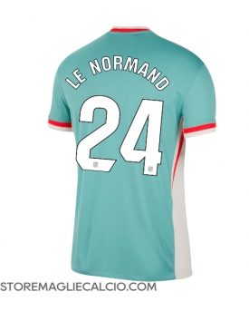 Atletico Madrid Robin Le Normand #24 Maglia Gara Trasferta Repliche 2024-25 Maniche Corte